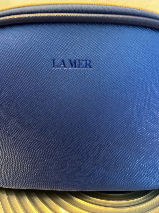 LAMER Handbags - Woman’s LAMER Blue Leather Travel Pouch